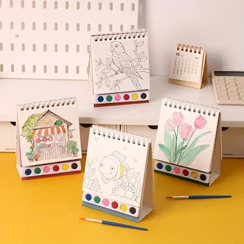 Set di quaderni per schizzi ad acquerello da 20 fogli, foglie incolore, adatto per tavole da disegno creative di studenti e professionisti