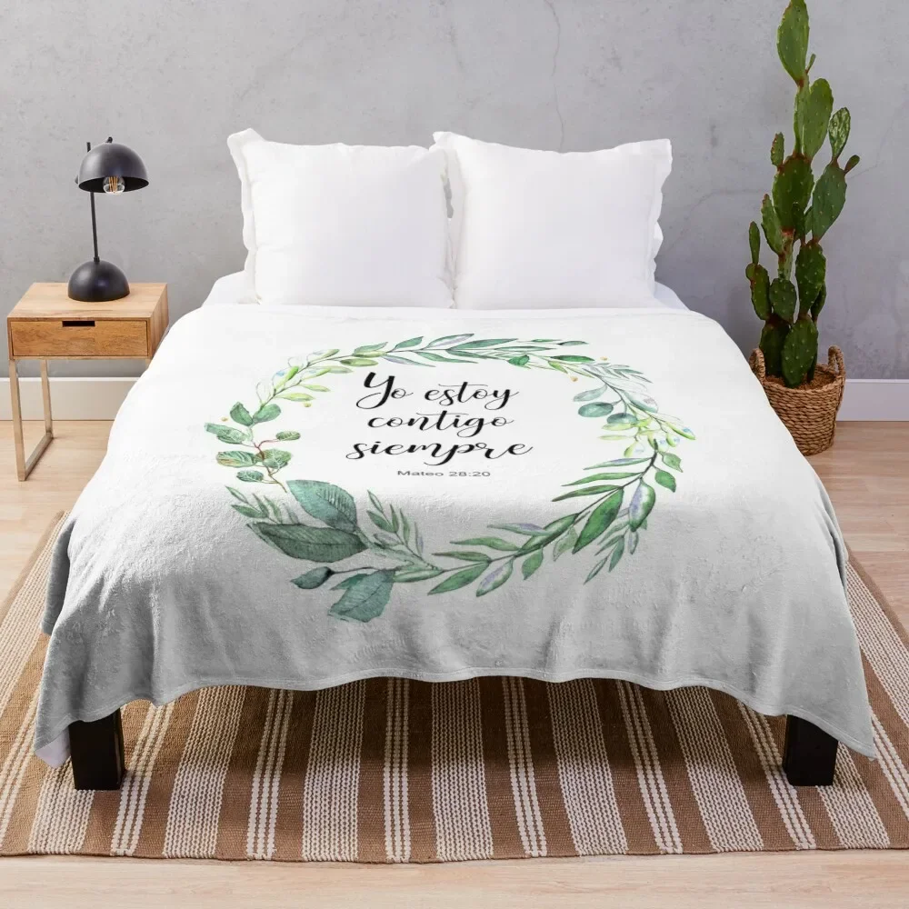 

Yo estoy contigo siempre - Bible verse Throw Blanket warm winter Personalized Gift Blankets
