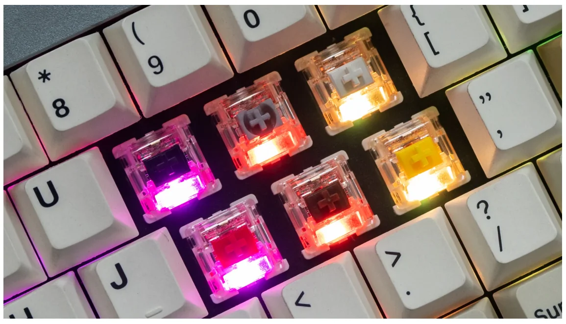 Gateron Pro v2 Interruptor de 2.0 3pin Rgb Linear Tátil Branco Amarelo Vermelho Prata Interruptor Marrom para Teclado Mecânico Pré Lubed - Imagem 5