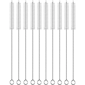 Drinking Straw Cleaning Brush Kit Reusable Tube Pipe Cleaner Nylon Stainless Steel Long Handle Cleaning Brushes for Straws 1