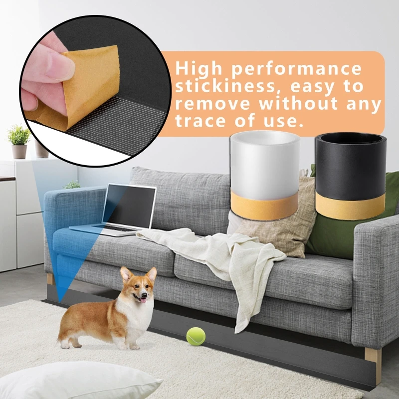 P82D Adjustable Toy Blocker Bumper Under Couch Blocker Bed Bottom for Gap Bumper Adjustable Guards Furniture Pet Baffle Board