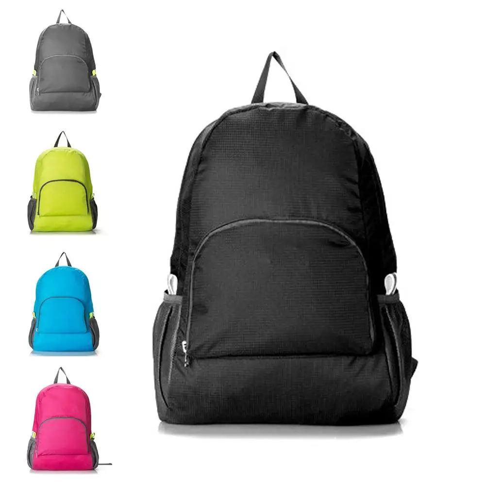 حقيبة ظهر قابلة للطي لتسلق الجبال في الهواء الطلق، خفيفة الوزن من النايلون المقاوم للماء للسفر، حقيبة نهارية رياضية ذات سعة كبيرة