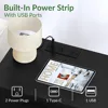 Everyday Side Table with Fast Charging Station - USB C Cable Fast Charging, Wooden Black Nightstand Bedside Table with Drawer 5