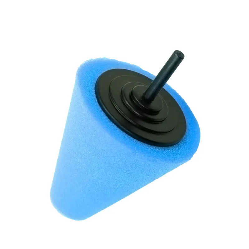 Auto Wheel Polishing Sponge Electric Drill 3inch Burnishing Ball Polishing Cone Car Hub Buffing Sponge Pad