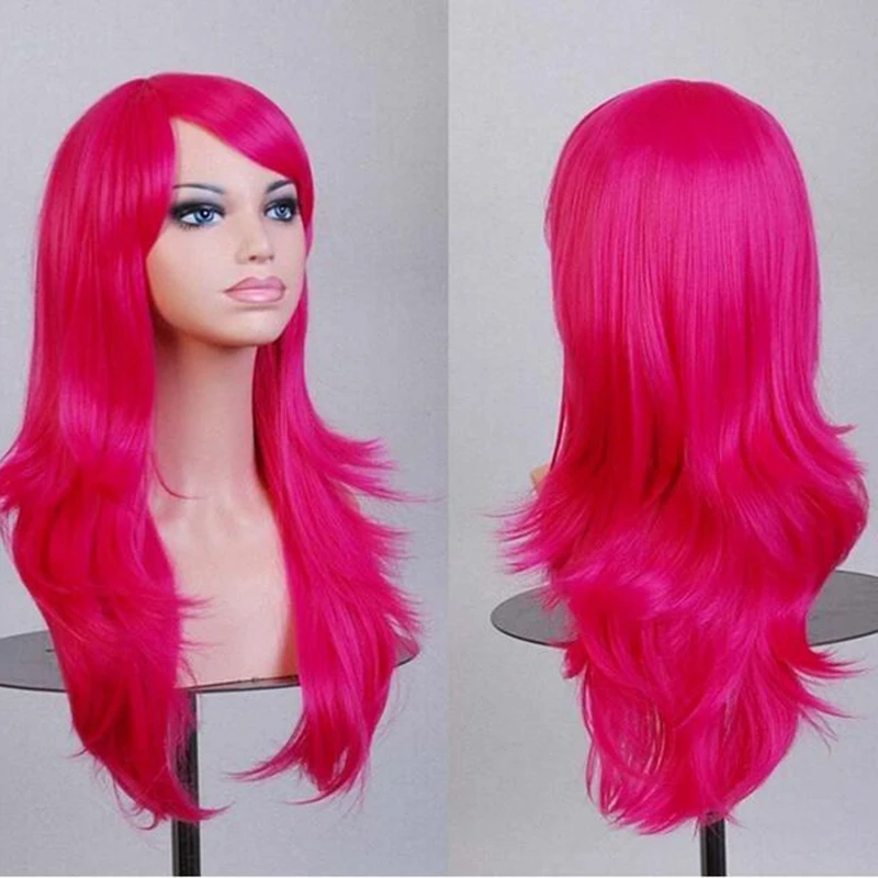 

Soowee 70cm Long Rose Curly Halloween Custume Wigs Fake Hairpieces Synthetic Hair Cosplay Wig Peruk for Women