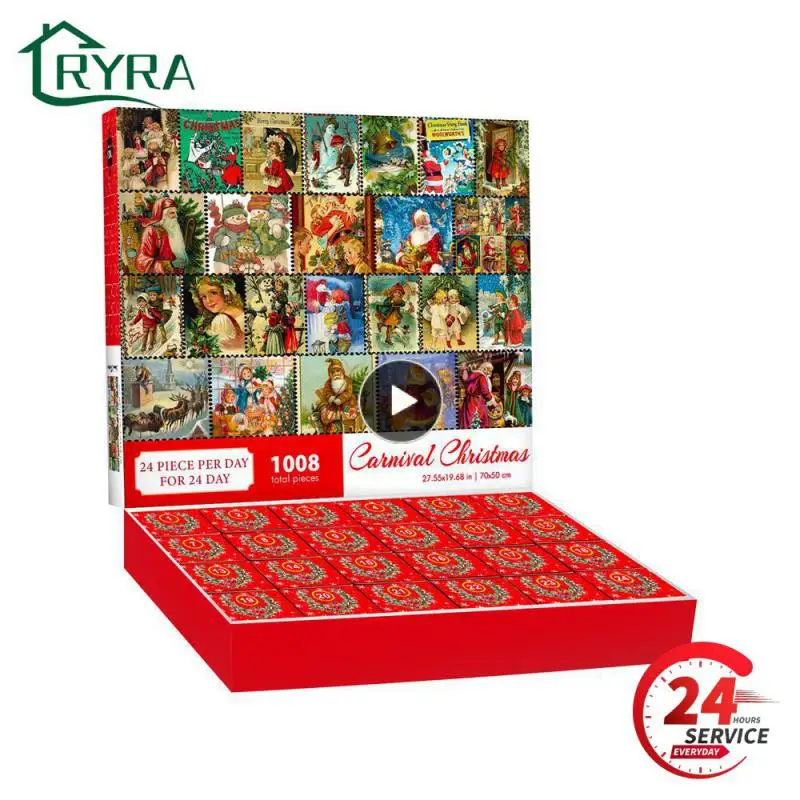 

Детский Рождественский деревянный пазл, интересный высококачественный пазл для раннего развития, образовательные детские головоломки, игрушки