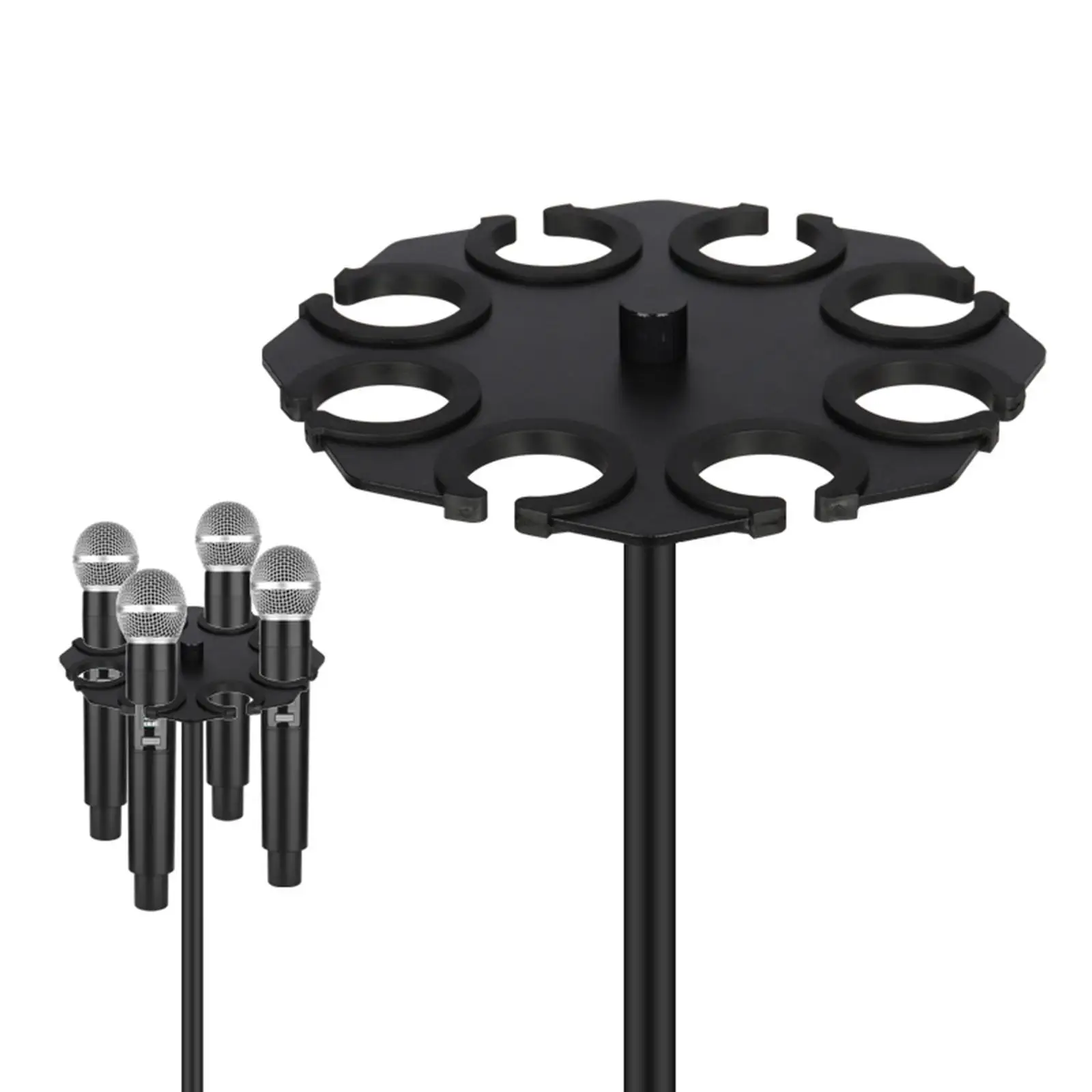 다중 마이크 홀더 핸드헬드 스탠드 없이 사용 가능 디스플레이 설치가 용이함 마이크 스탠드 트레이 성능을 위한 멀티 마이크 홀더