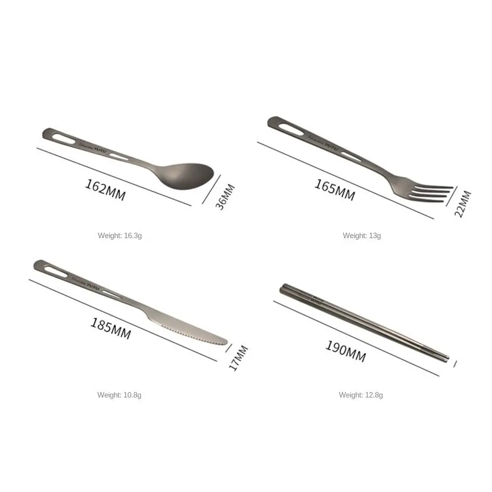 Portable Outdoor Titanium Dinnerware Set Camping