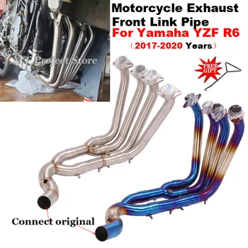 Slip For Yamaha YZF R6 2017 2018 2019 2020 Full System Motorcycle Exhaust Escape Moto Front Link Pipe Connect Original Muffler