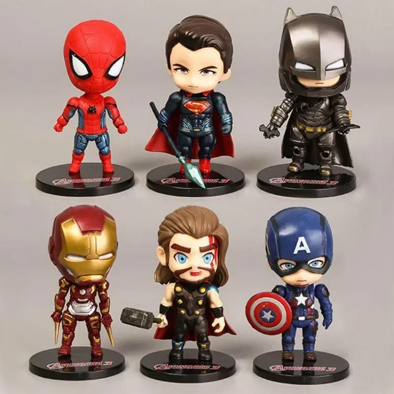 

Серия Marvel Мстители, ручной Железный человек, Капитан Америка, Человек-паук, Тор, модель куклы, версия Q, украшение автомобиля, коллекционные игрушки