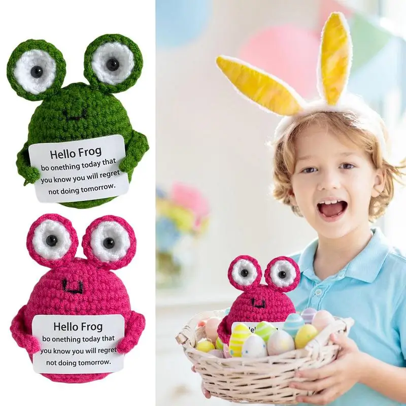 

Frog Plush Doll Cute Mini Plush Animal Easter Ornament Decorative Easter Decor Collectible Dolls For Desk Table Sofa Fireplace