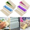 2Pcs Soap Molds 1.4L Soap Loaf Mold Rectangular Silicone Soap Making Molds Kit with Wood Box and Lid Non Stick Silicone Soap 1