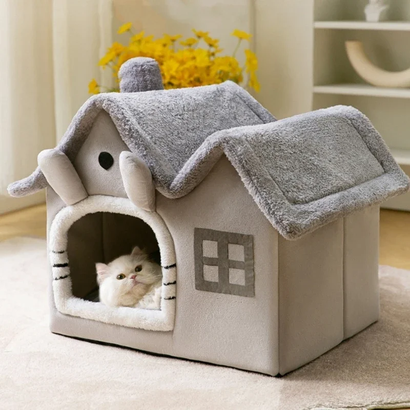 

Sweet Bed Warm Pet Tent Cosy Kitten Lounger Cushions House Tent Very Soft Small Dog Mat Bag Washable Cats Beds