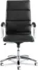 ALENR4119 Neratoli Series High-Back Slim Leather Chair - Black/Chrome 4