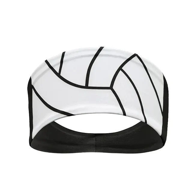 1PC Sporty Style Headbands for Women - Football, Basketball, Volleyball, Softball Patterns - Anti-Slip, Sweat-Absorbing 6