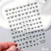 1/2pcs Black White Pink Mini Bowknot Design Nail Art Sticker Self Adhesive Lace Ribbons Bow Butterfly Decals Nail Art Decoration 6