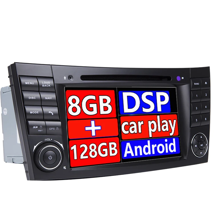 

Android 12 Radio Car DVD Player GPS for Mer-cedes B-enz E Class W211 E200 E220 E240 E270 E280 2002-2008 CLS W219 2/4+16/32/64
