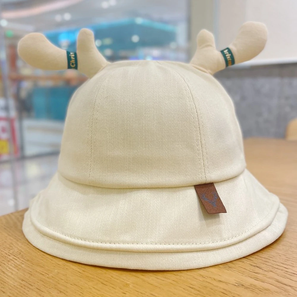 

Parent-Kid Cartoon Elk Antlers Baby Hat Bucket Cute Deer Cap Boys Girls Fisherman Summer Outdoor Panama Hats