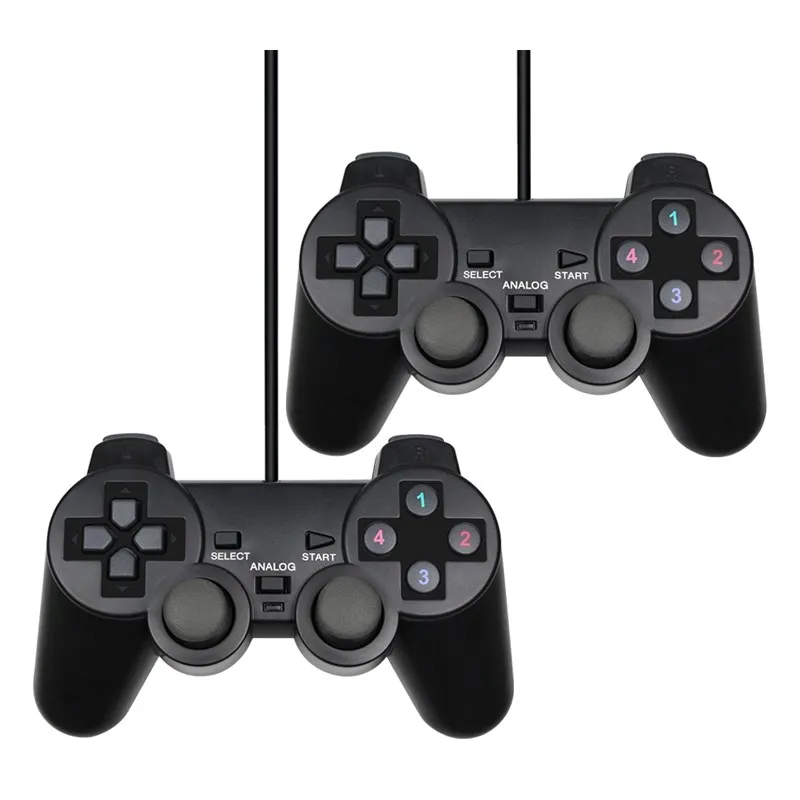 Wired USB PC Game Controller Gamepad For WinXP/Win7/8/10 Joypad For PC Windows Computer Laptop Black Game Joystick 