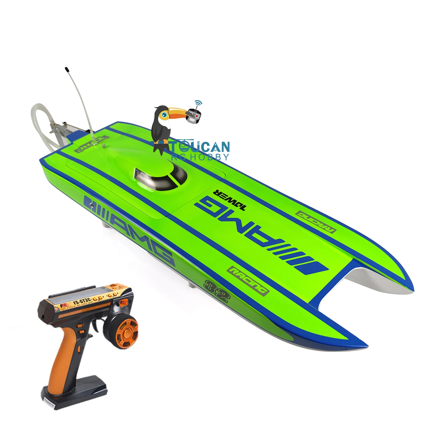 DTE32FiberGlassElectricRacingRTRRadioControlBoatWMotorServo