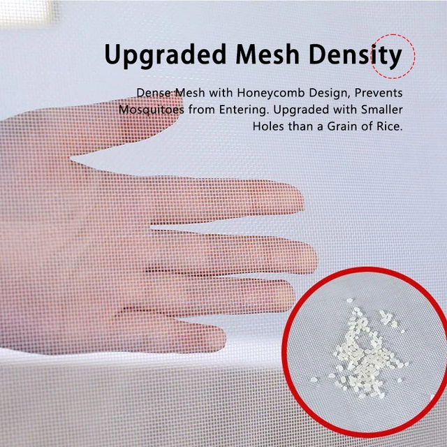 Zippered Reusable Window Screen, Invisible Dustproof Mesh, Mosquito Protection, Easy to Open and Install 6