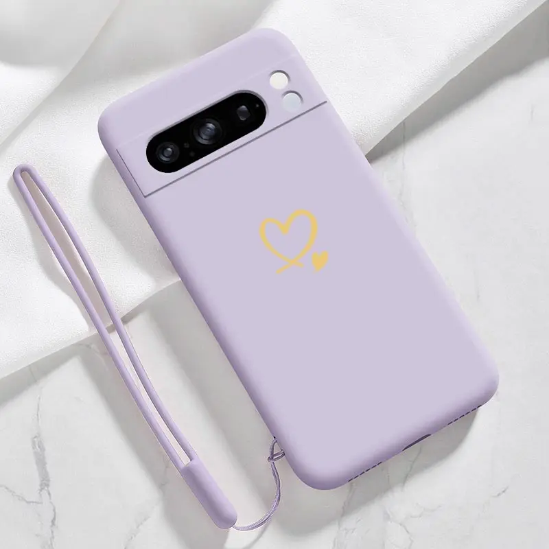 Hollow Heart Silicone Phone Case - Stylish Bracelet Design Cover