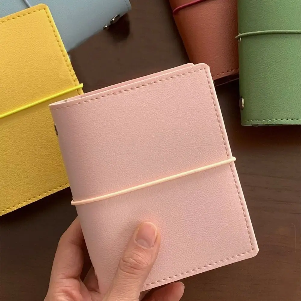 Portable M5 Loose Leaf Notebook PU Leather Blank Page Mini Pocket Notebook Schedule Planner DIY Binder Notebook Office