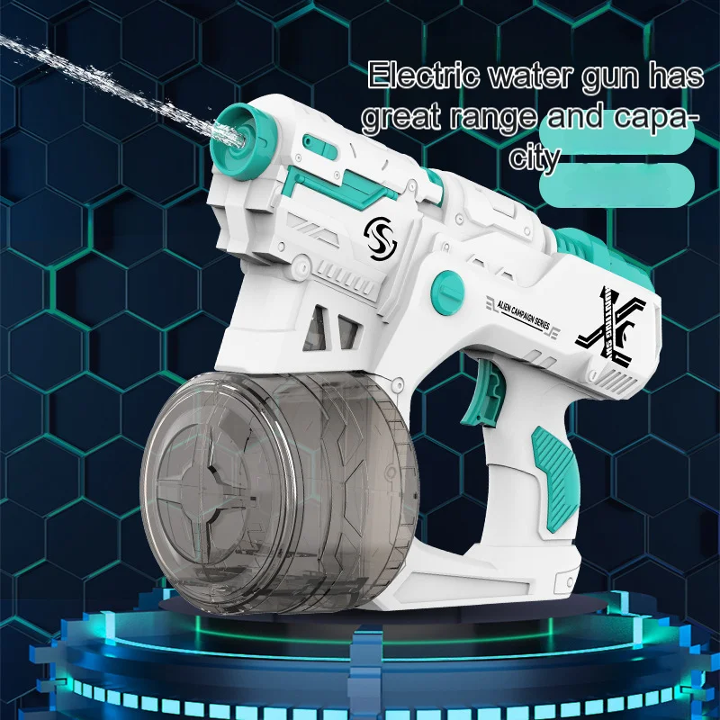 Electric toy water gun outdoor summer beach swimming pool party battle large capacity shooting water gunfun water bucket gameToy 3