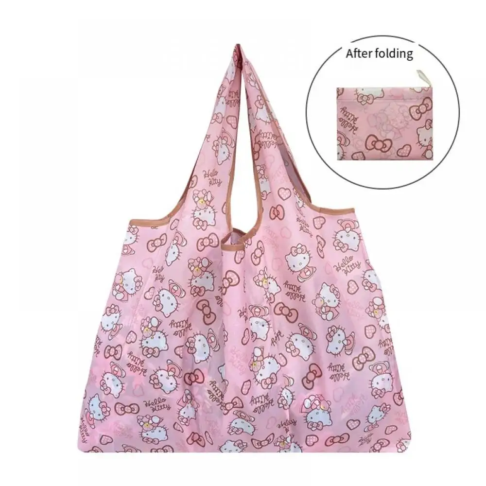 

Hello Kitty маленькая складная сумка для покупок Sanrioed аниме Kuromi My Melody Cinnamoroll портативная мультяшная эко-сумка для хранения сумка