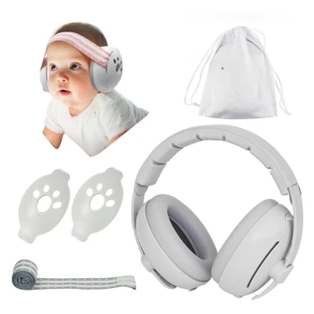 2-in-1 Baby Ear Protection Noise Cancelling Headphones Convertible Design Noise Reduction Earmuffs for Infant Improves Sleep 1