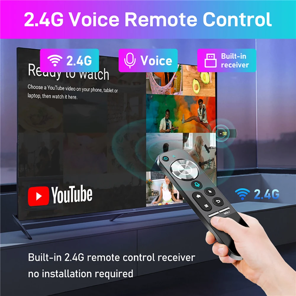 Max m3 Smart tv Stick Android 13 Wifi Controle de Voz Caixa de tv Compatível com Hdmi Ota Bluetooth Media Player 2gb 16gb 8k H96 - Image 4
