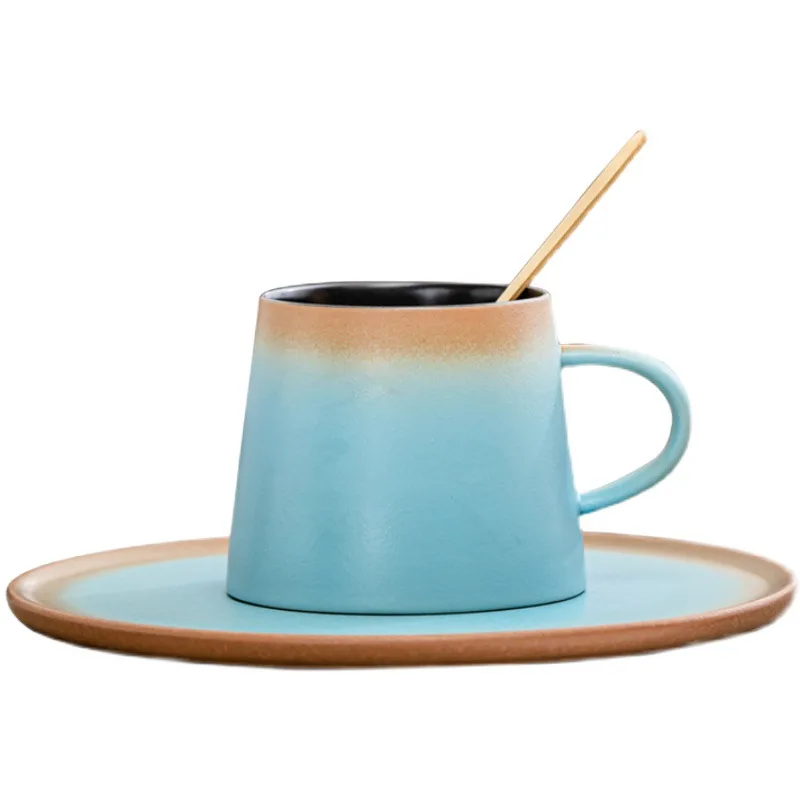 

Новинка 2024, набор кофейных чашек и держателей для чая, пара чашек с ложкой и чашкой для воды