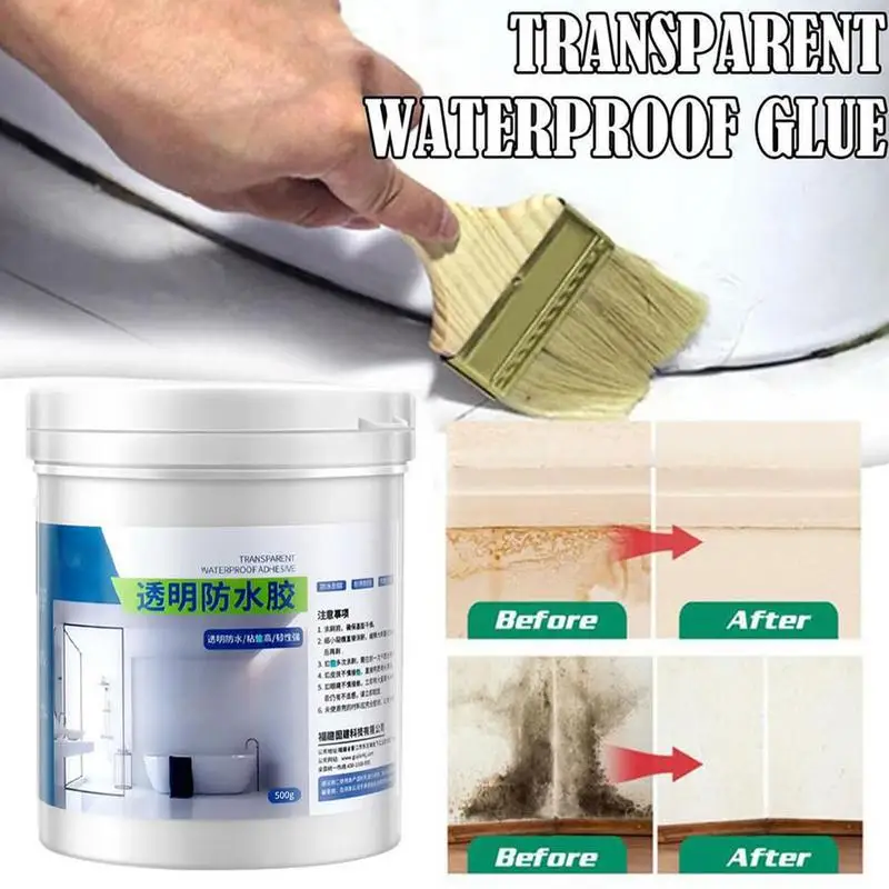 Transparent Waterproof Glue Clear Caulking Silicone Bond And Seal Lash Glue Bathroom Caulk No Trace Leak Repair Tool Super