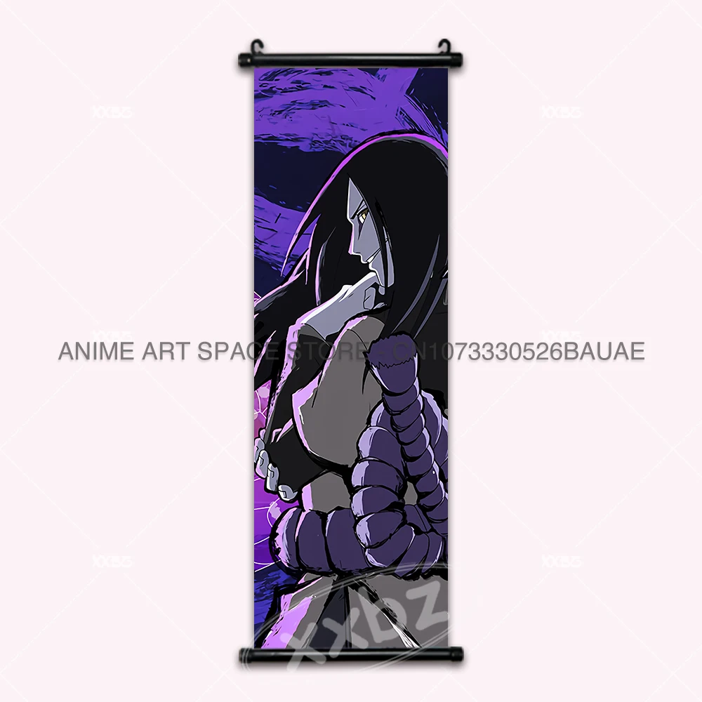 Naruto Anime Hanging Wall Art: Uchiha Sasuke & Jiraiya Scrolls Poster