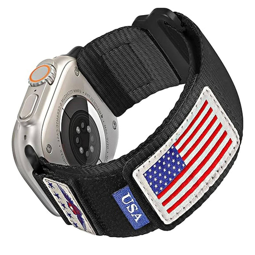 Armband für Apple Watch Ultra 2 3 4, 49 mm, 46 mm, 45 mm, 44 mm, 42/40/41 mm, Nylon, Alpine Sport-Armband, Serie 12, 11, 10, 9, 8, SE.