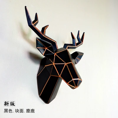 

SIBAOLU furnishings gilt resin deer head anim Decor Trendy Resin arts craft statues Vintage Background wall sculpture Home dies