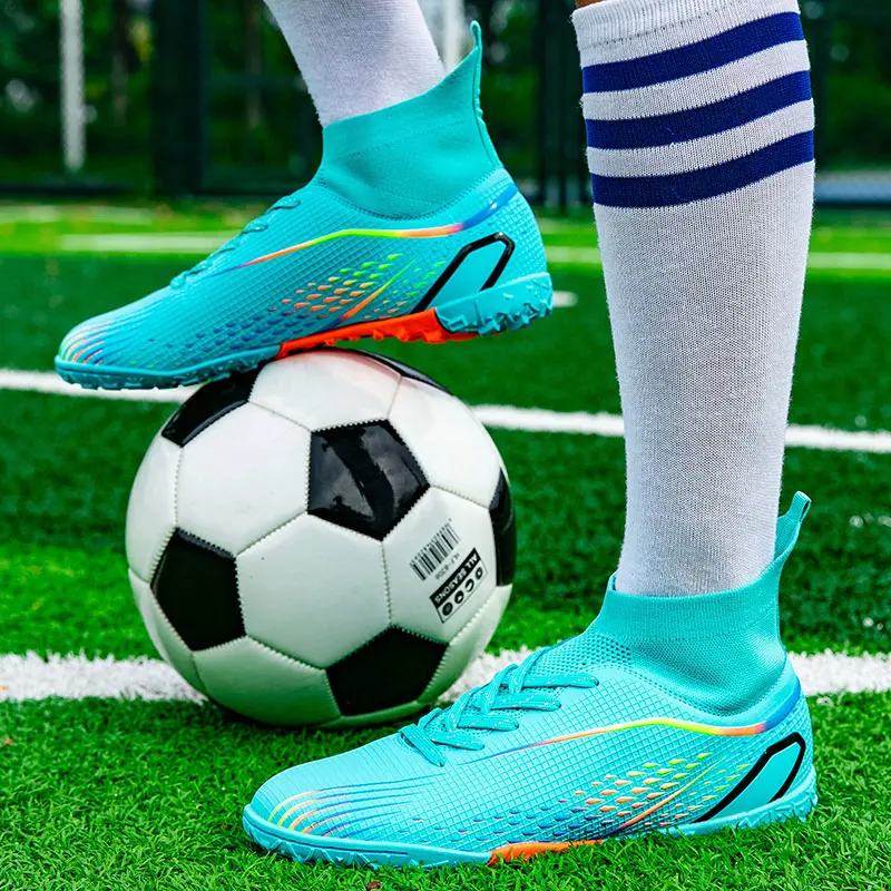 Field Boots Men's Soccer Shoes Society TF/FG Anti-slip Football Cleats Children's Outdoor Training Sports Footwear 2024_voghion.com
