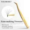 NAGARAKU 20 PCs N-series Tweezers For Eyelash Extension Fans-making Tweezers Volume Fans Eyelash Tweezers 3D Accurate Tweezers 4