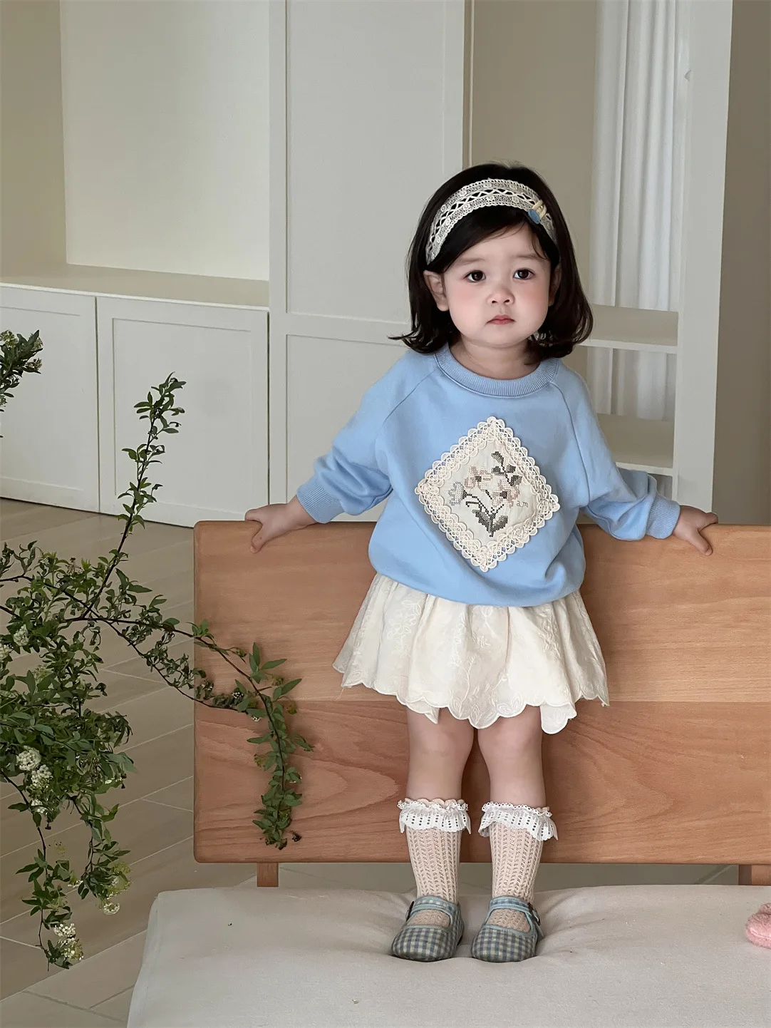 Spring New Baby Girl Long Sleeve Casual Sweatshirt Infant Cute Patch Tops Kids Girls Sweatshirt Cotton Toddler Clothes