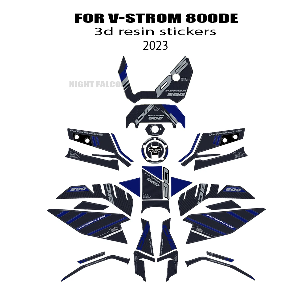 

Аксессуары для мотоцикла v Открытый 800de 2023 3D эпоксидная смола, защитная наклейка, Набор наклеек для Suzuki V-STROM 800DE 2023