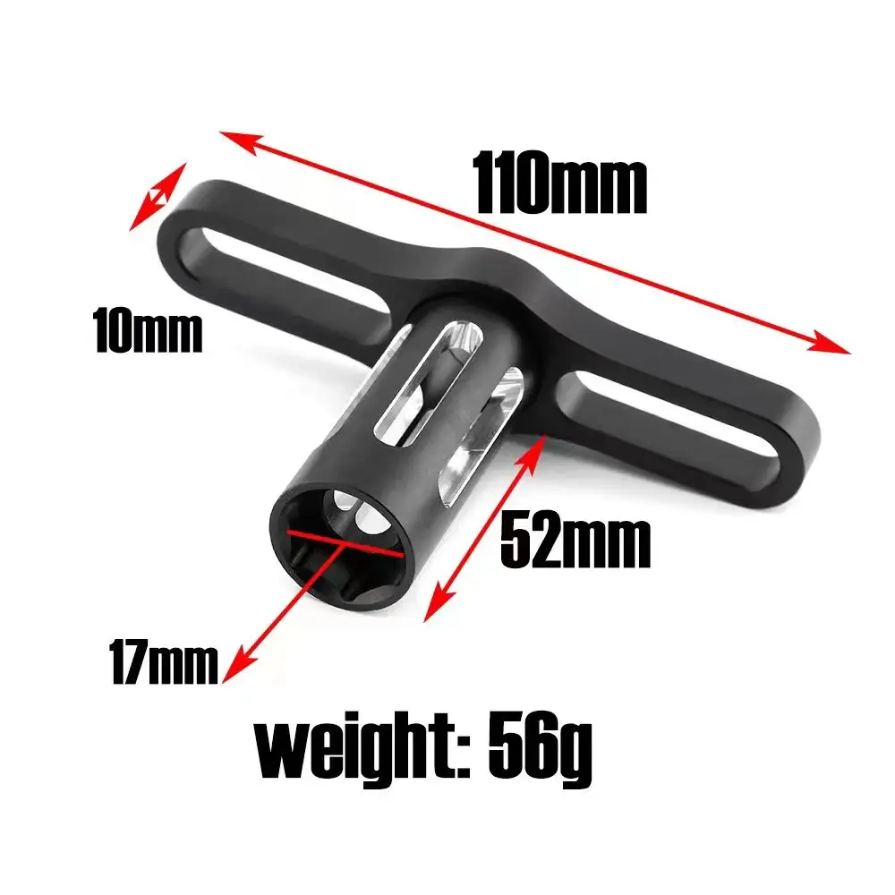 3pce 17mm Wheel Hex Wrench 4/5/5.5/7mm Small Sleeve Hex Socket Wheel Spanner Tool for 1/8 1/10 RC Car Truck Crawler Buggy Tires