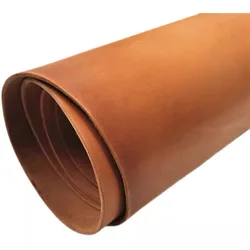 Premium Sunset Yellow Full - Grain Leather - Rigid 4.5mm Vegetable - Tanned for Crafting and Accessories (Orange)