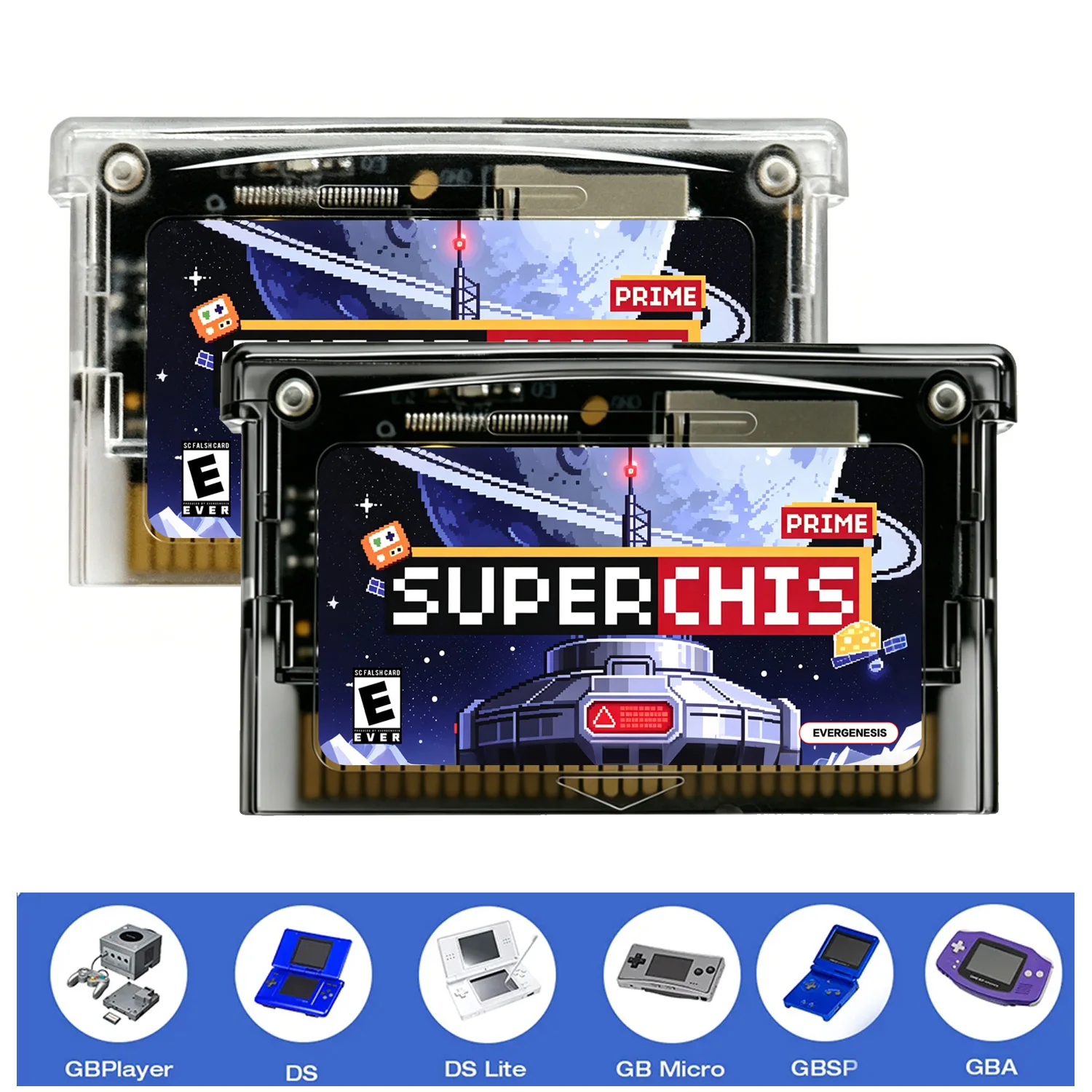 SuperChis 2.0 Prime 5000-in-1 Game Reader Cart for GBA/NDS/GBA SP/GBA Player SDRAM Powered SuperFW NOR Flash Cart 1