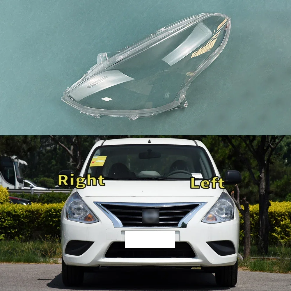 

For Nissan Sunny 2014-2016 Car Front Headlight Cover Headlamp Lampshade Lampcover Head Lamp light Covers glass Lens Shell Caps