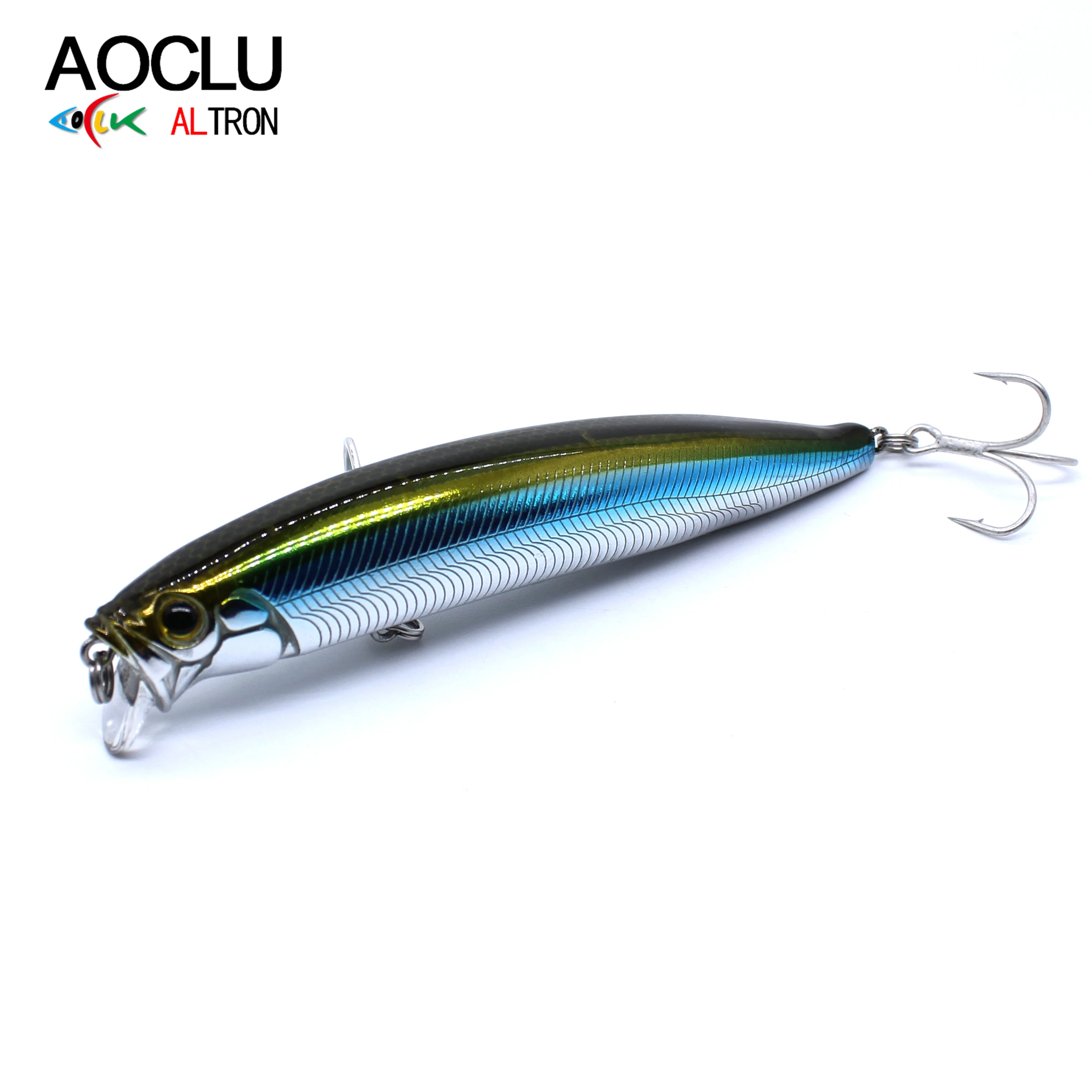 AOCLU Seabass Killer Floating Wobbler 105mm 17.9g 0.1-0.5m 하드 미끼 미노우 저크 낚시 루어 무게 전송 긴 캐스팅 후크