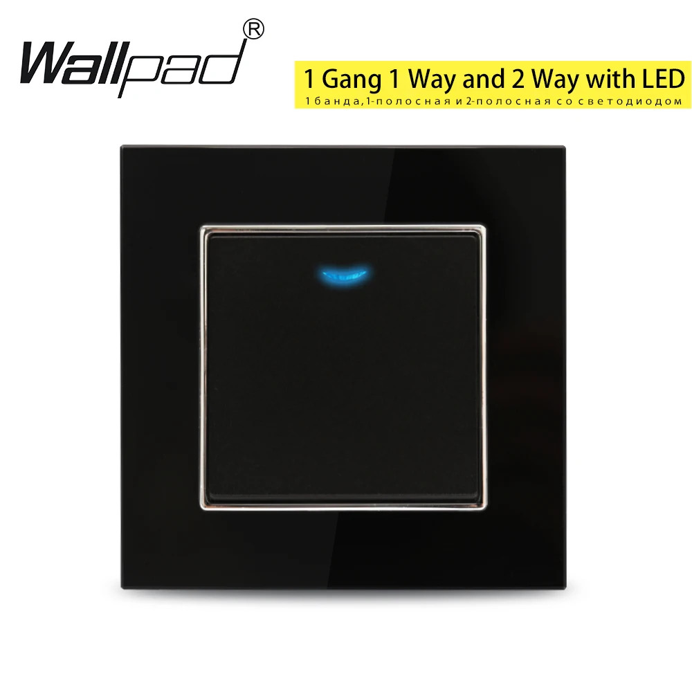 DIY Black Crystal Glass Push Button Switch with Neon 16A EU Poland Socket with USB Fan Dim Cat6 Data Satellite Outlet Wallpad
