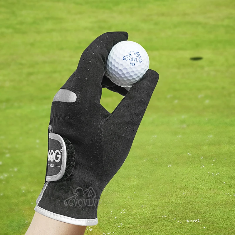Black Professional Breathable Lycra Golf Gloves - Ambidextrous Use