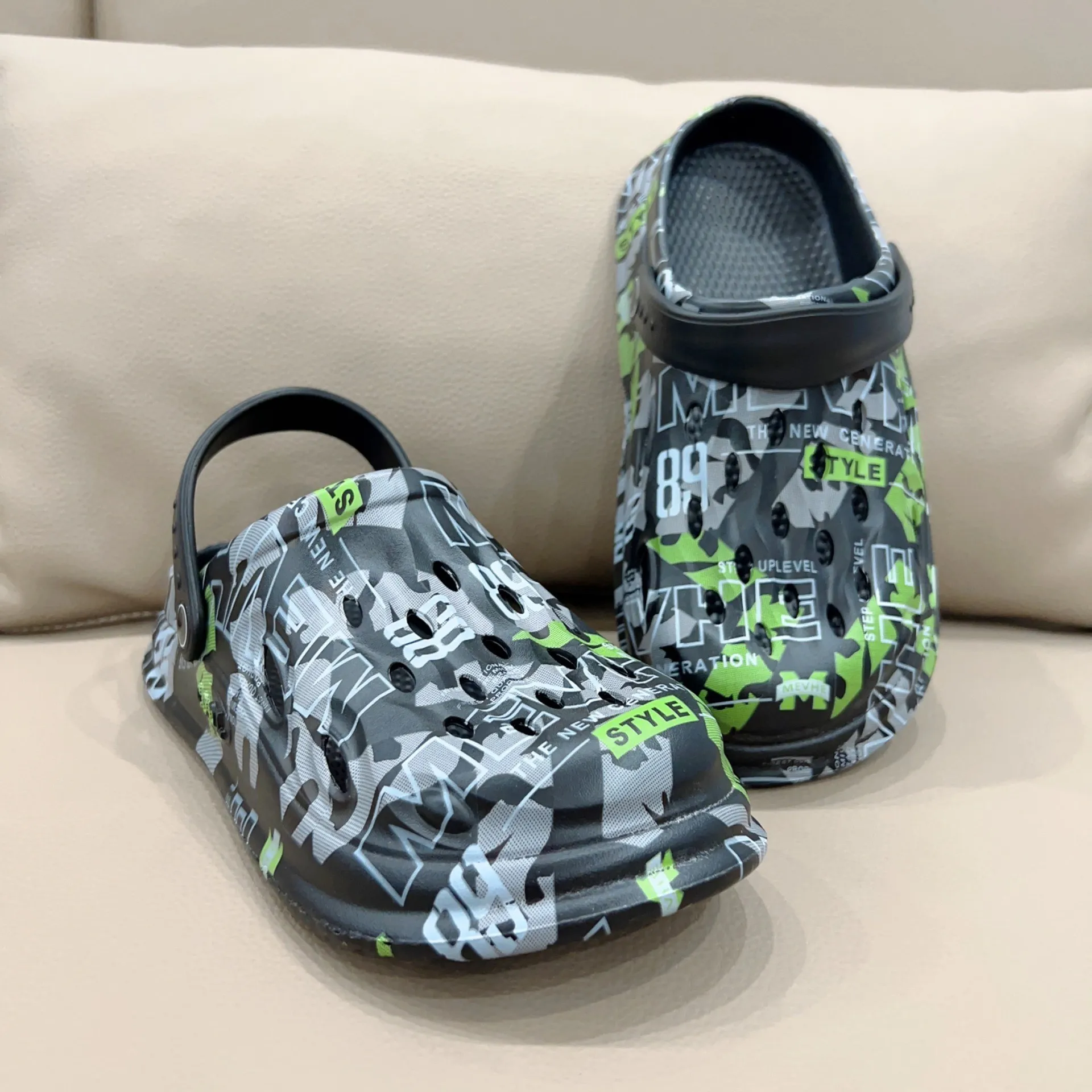Big Size 49 Men's Sandals Summer Outdoor Beach Shoes Thick Soles Non-slip Garden Shoes Eva Soft Slippers Clogs 4