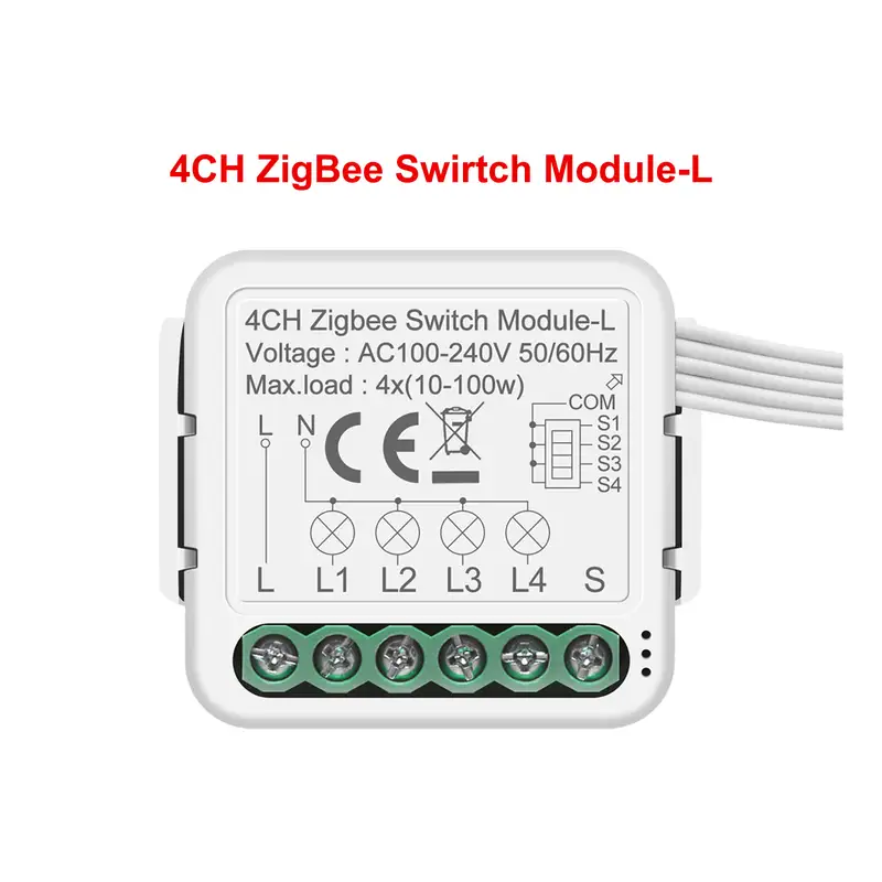 GIRIER Tuya ZigBee 3.0 Smart Light Switch Module No Neutral Wire Required Works with Alexa Google Home Support 2 Way Control - Image 7