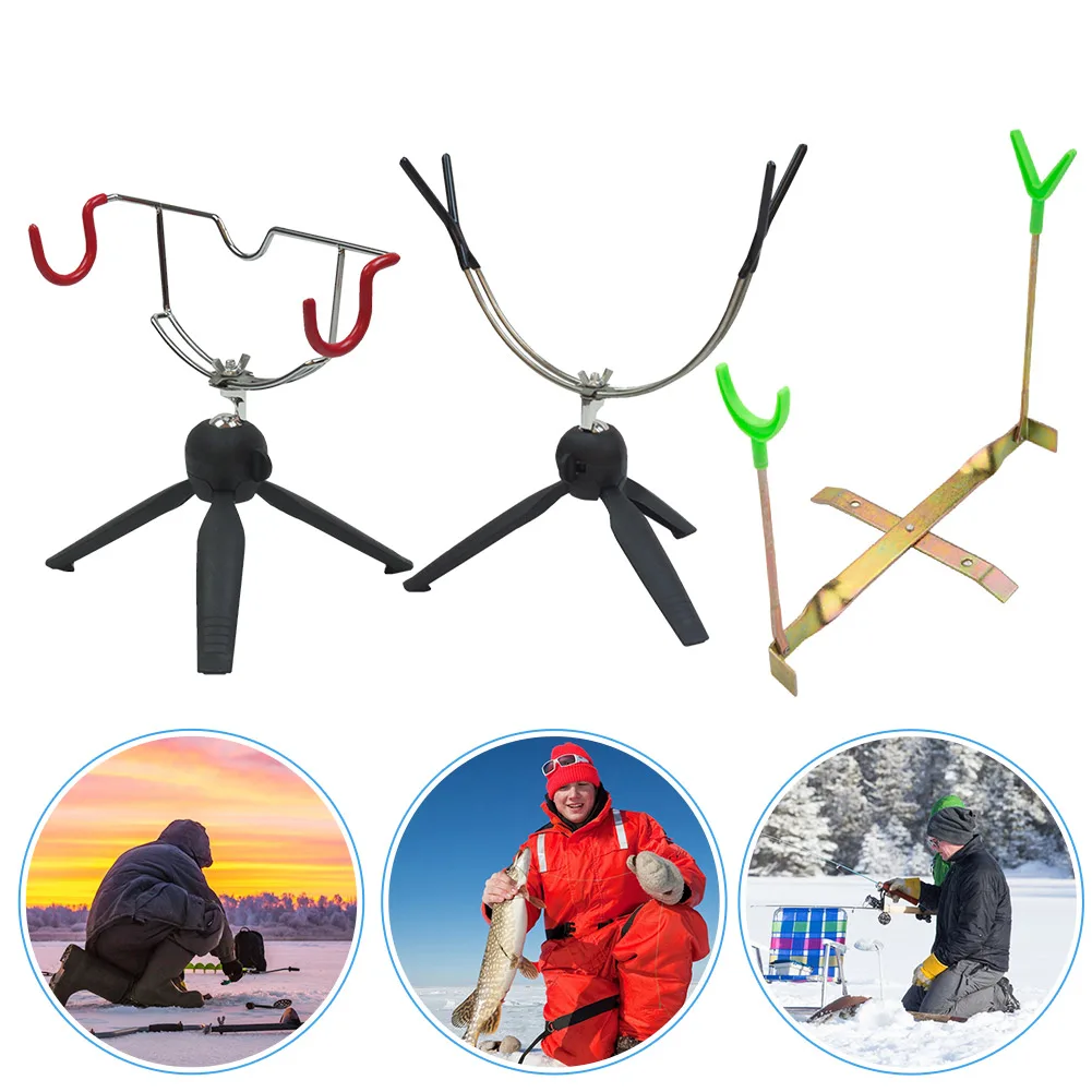 Portable Double Head Fishing Rod Holder for Winter Sea
